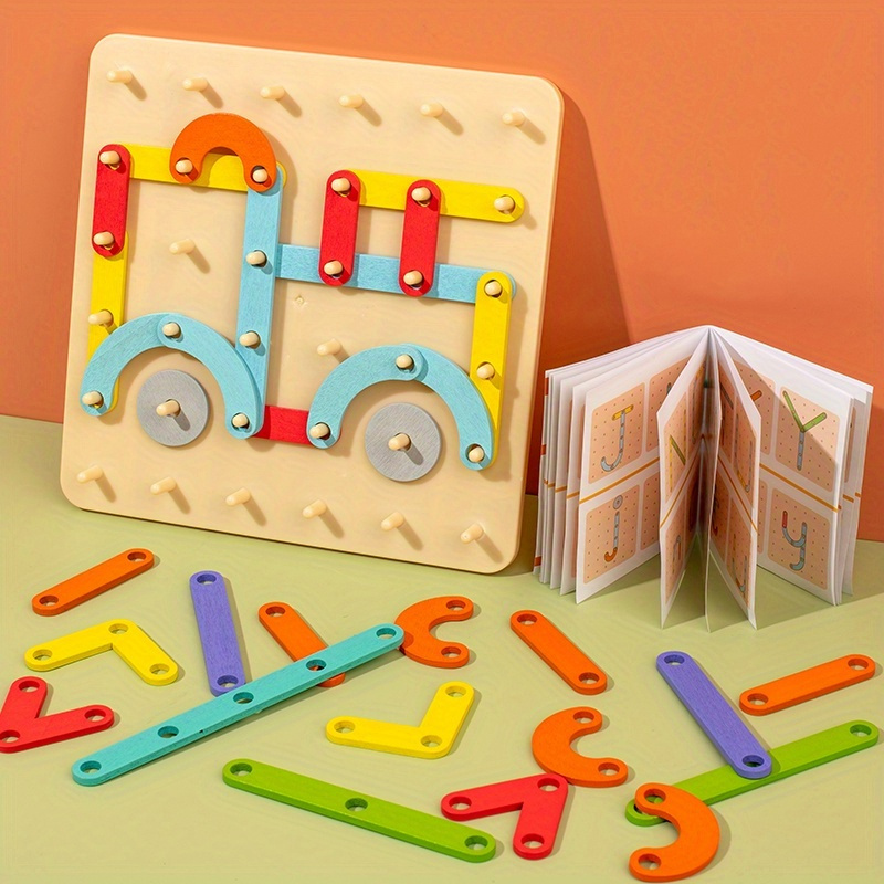 Montessori Wooden Pegboard Puzzle