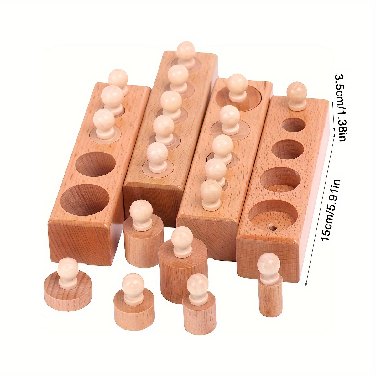 Montessori Knobbed Cylinders